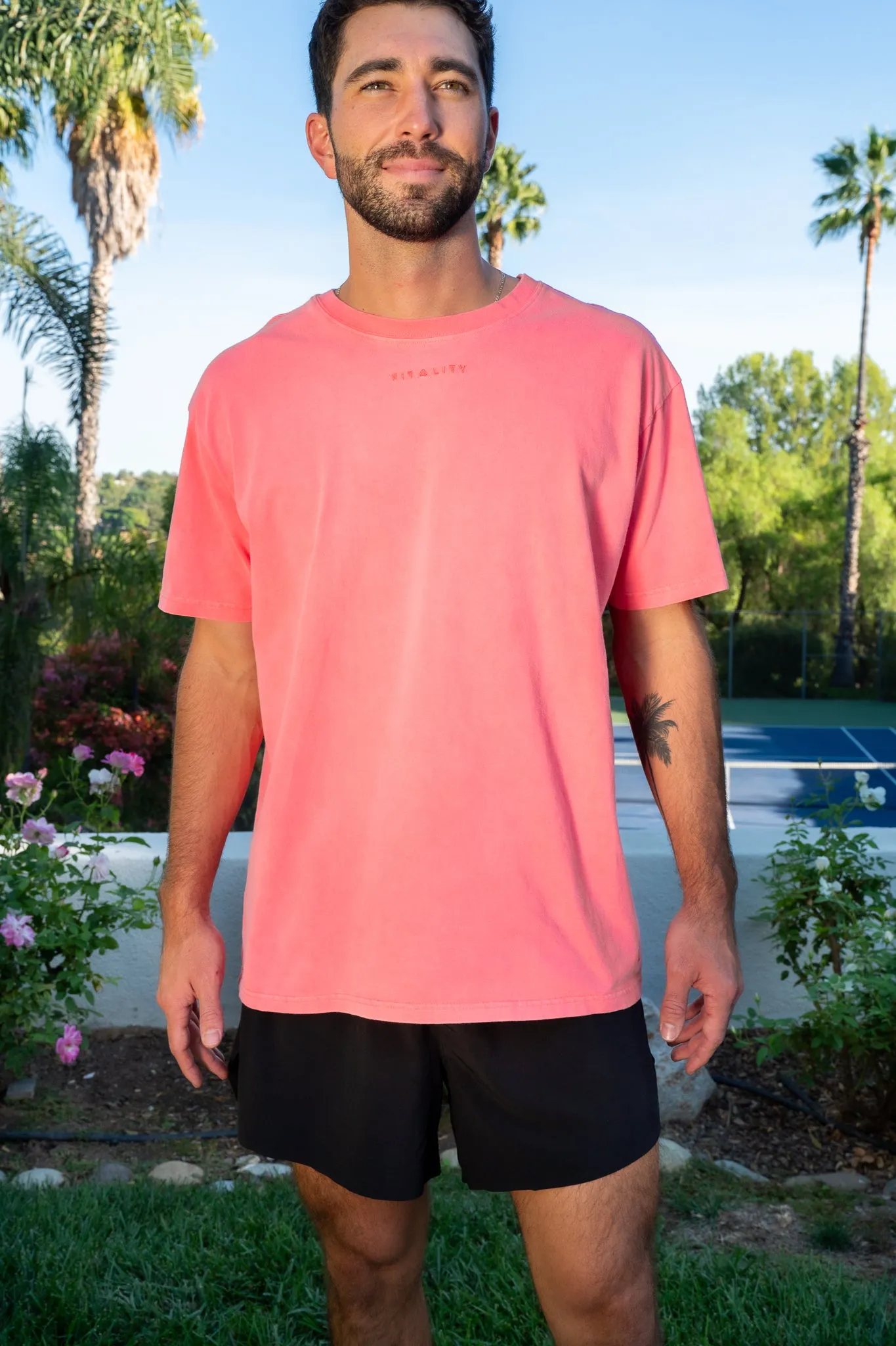 Vitality Retro® Uni Tee - Neon Coral sold by Balance Athletica