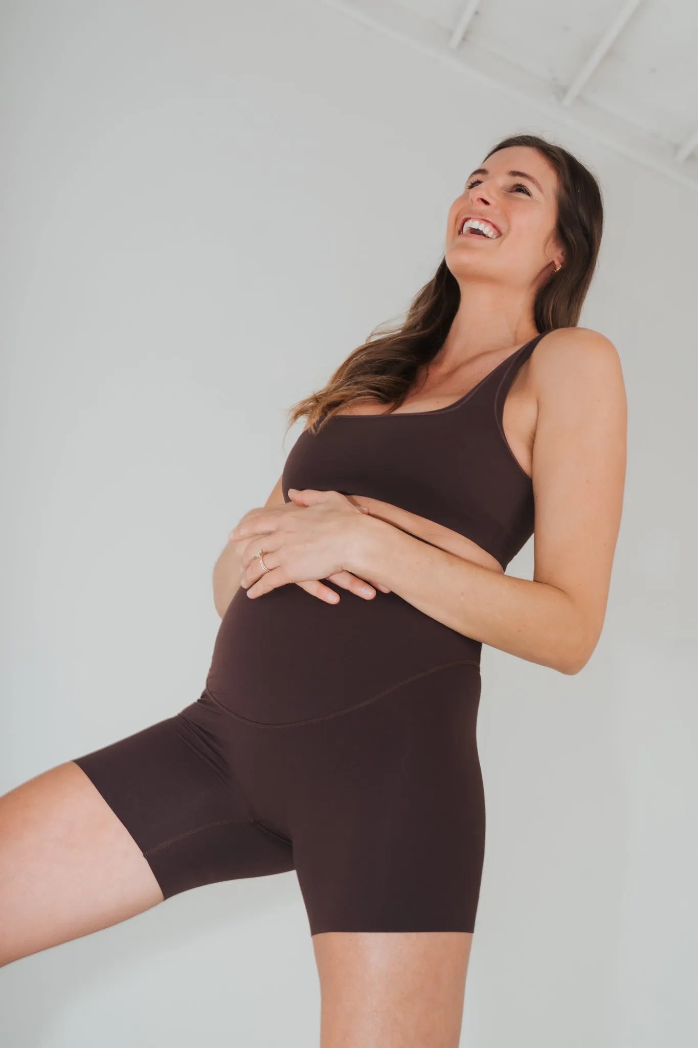 Cloud II™ Maternity Volley Short - Espresso sold by Balance Athletica product image thumbnail 4