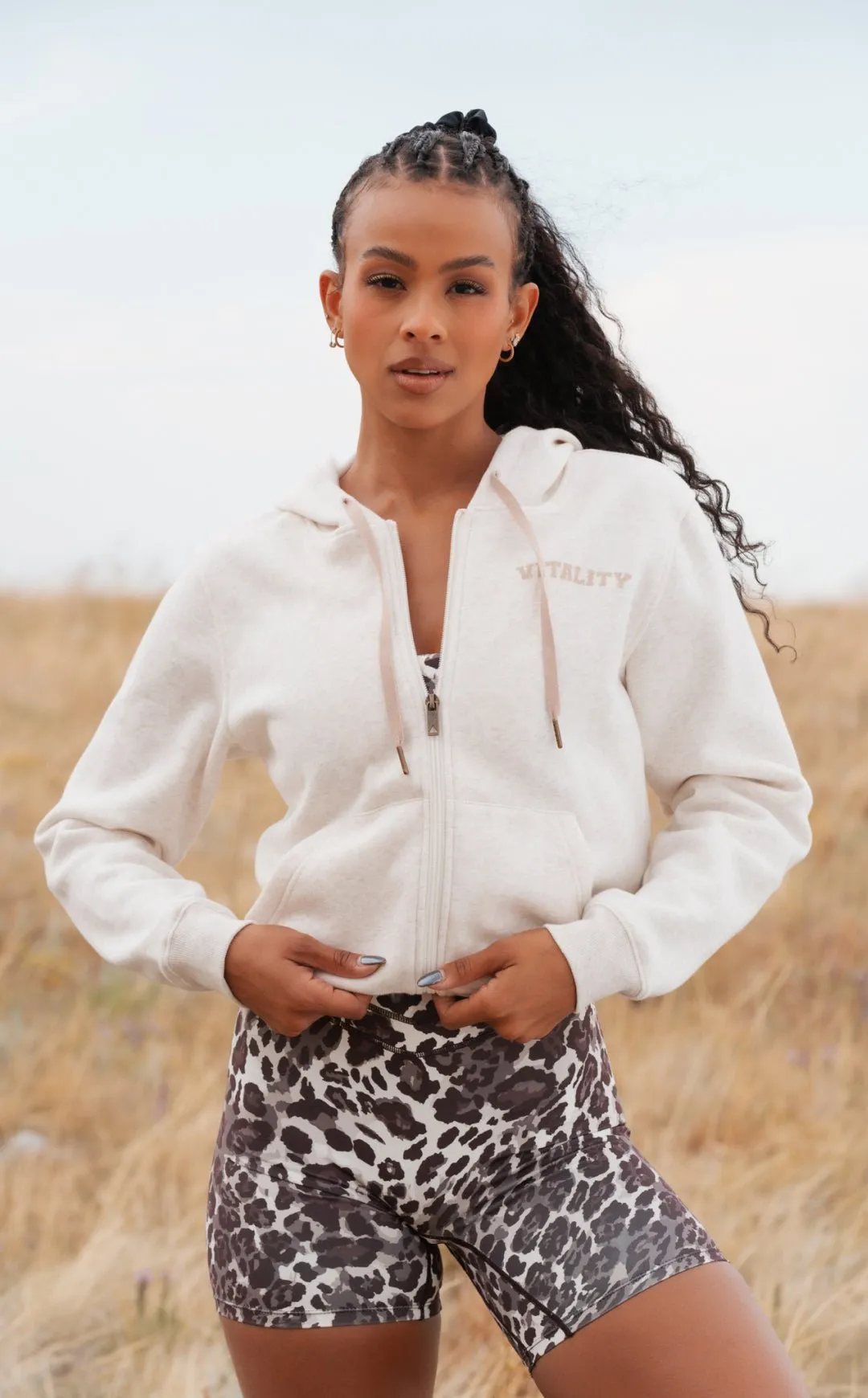 Vitality Cozy® Women's Zip - Oat Marl - Varsity sold by Balance Athletica