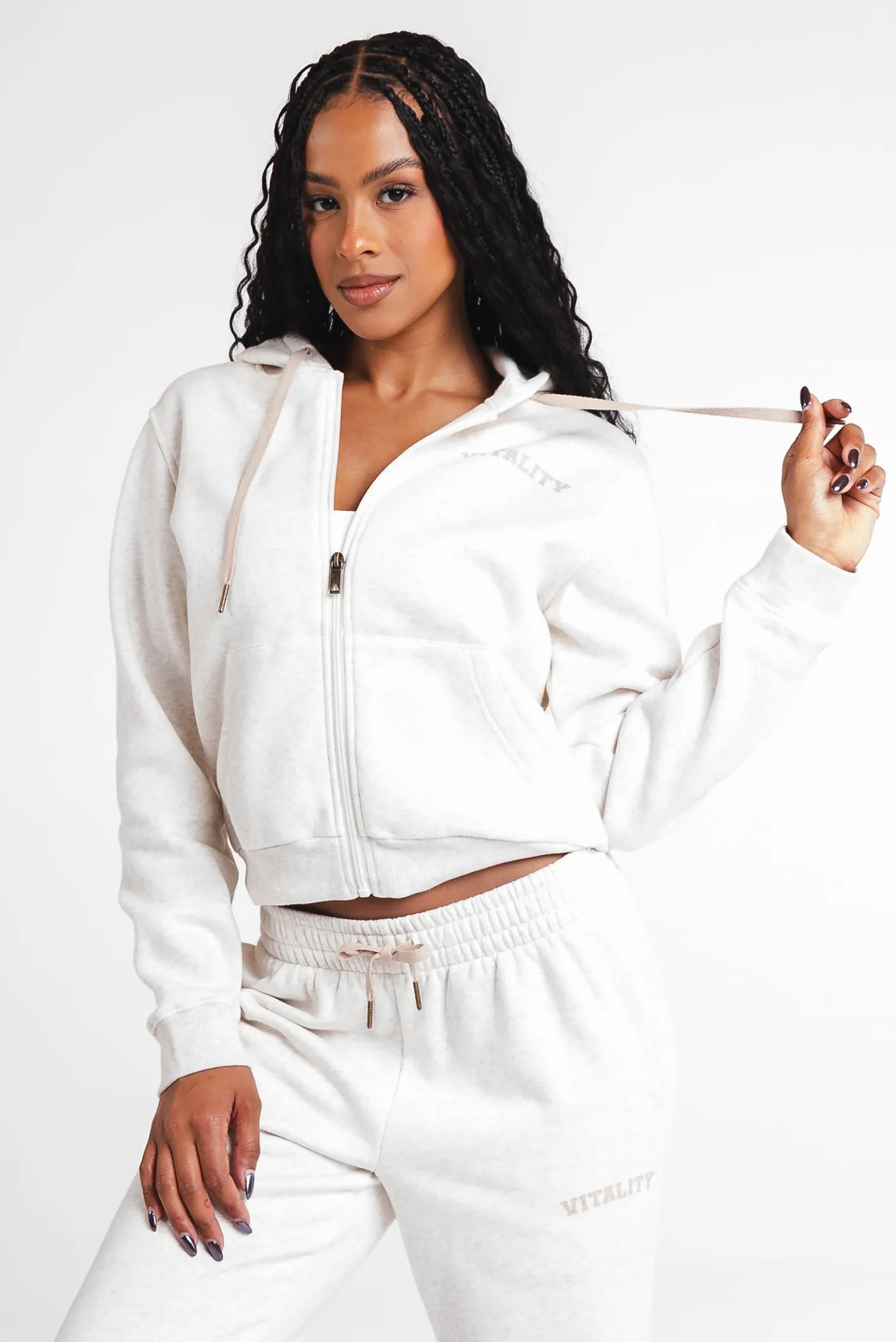 Vitality Cozy® Women's Zip - Oat Marl - Varsity sold by Balance Athletica product image thumbnail 3
