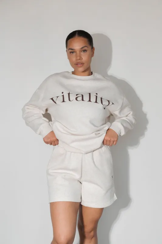 Vitality Cozy® Uni Short - Oat Marl sold by Balance Athletica
