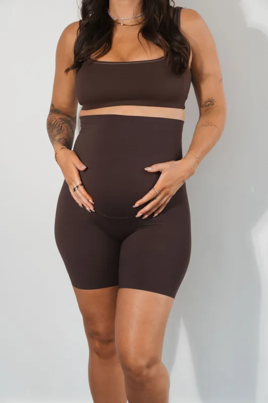 Cloud II™ Maternity Rider Short - Espresso sold by Balance Athletica