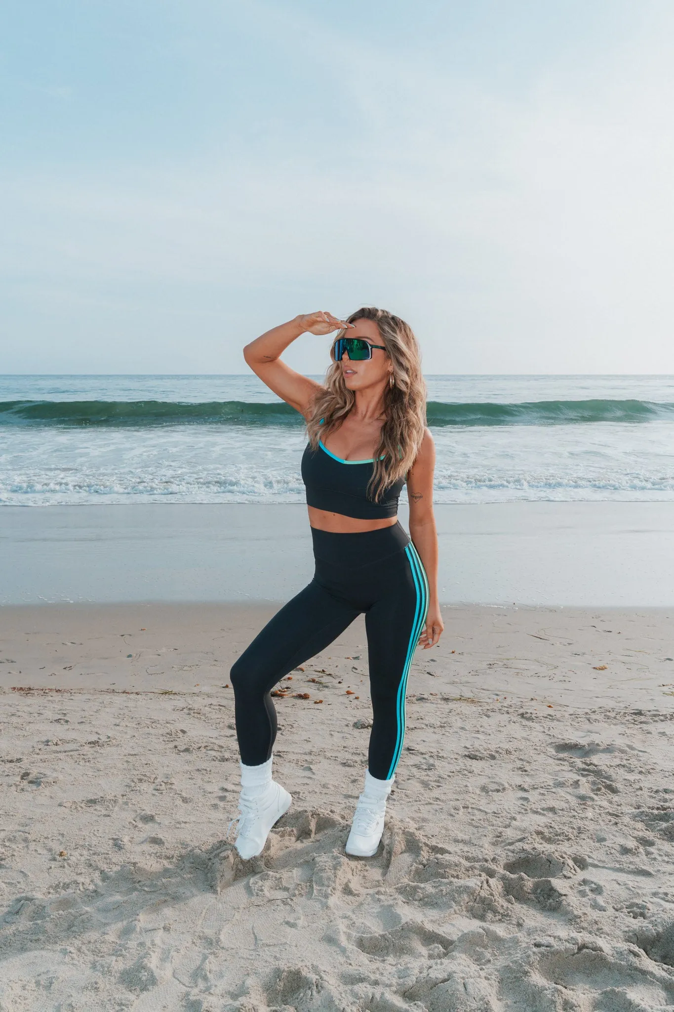 Vitality Pulse® Strappy Longline - Night Drive sold by Balance Athletica