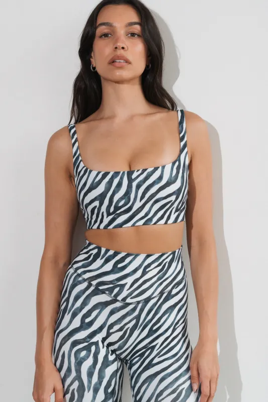 Cloud II™ Scoop Bra - Zebra Print sold by Balance Athletica