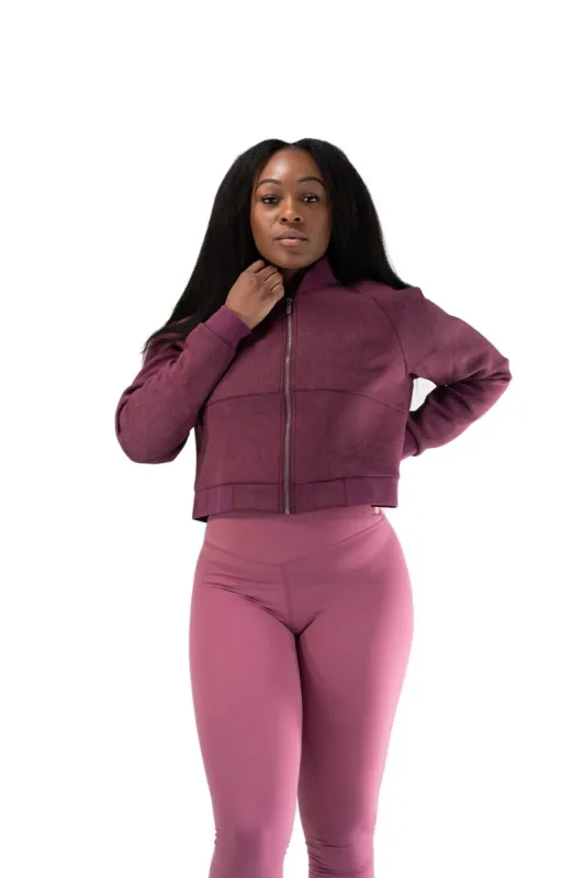 The Women's Flight Jacket - Nightshade - Fleur  - Revitalized sold by Balance Athletica