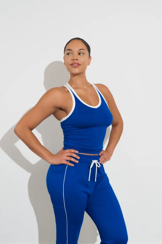 Vitality Motive Racer Tank - River Contrast made by Vitality