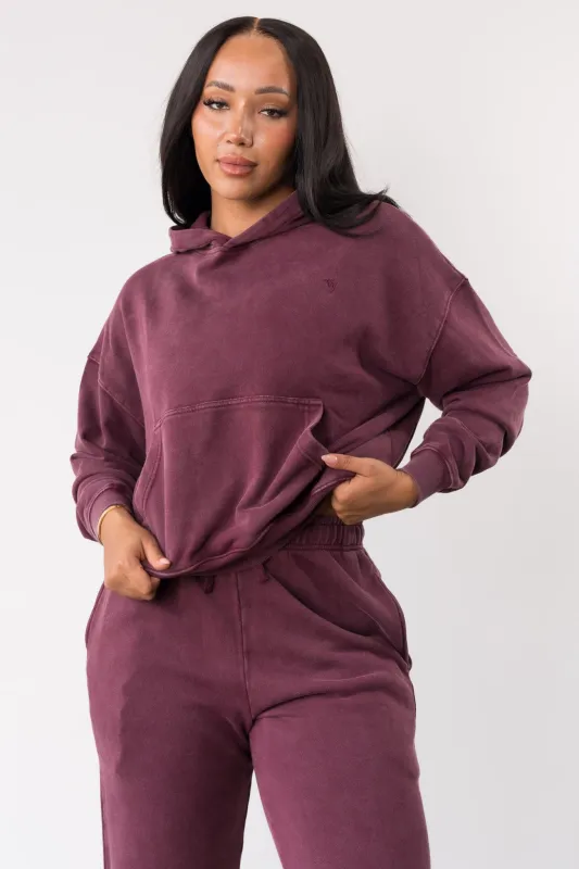 Vitality Homebody Women's Hoodie - Wine Washed made by Vitality