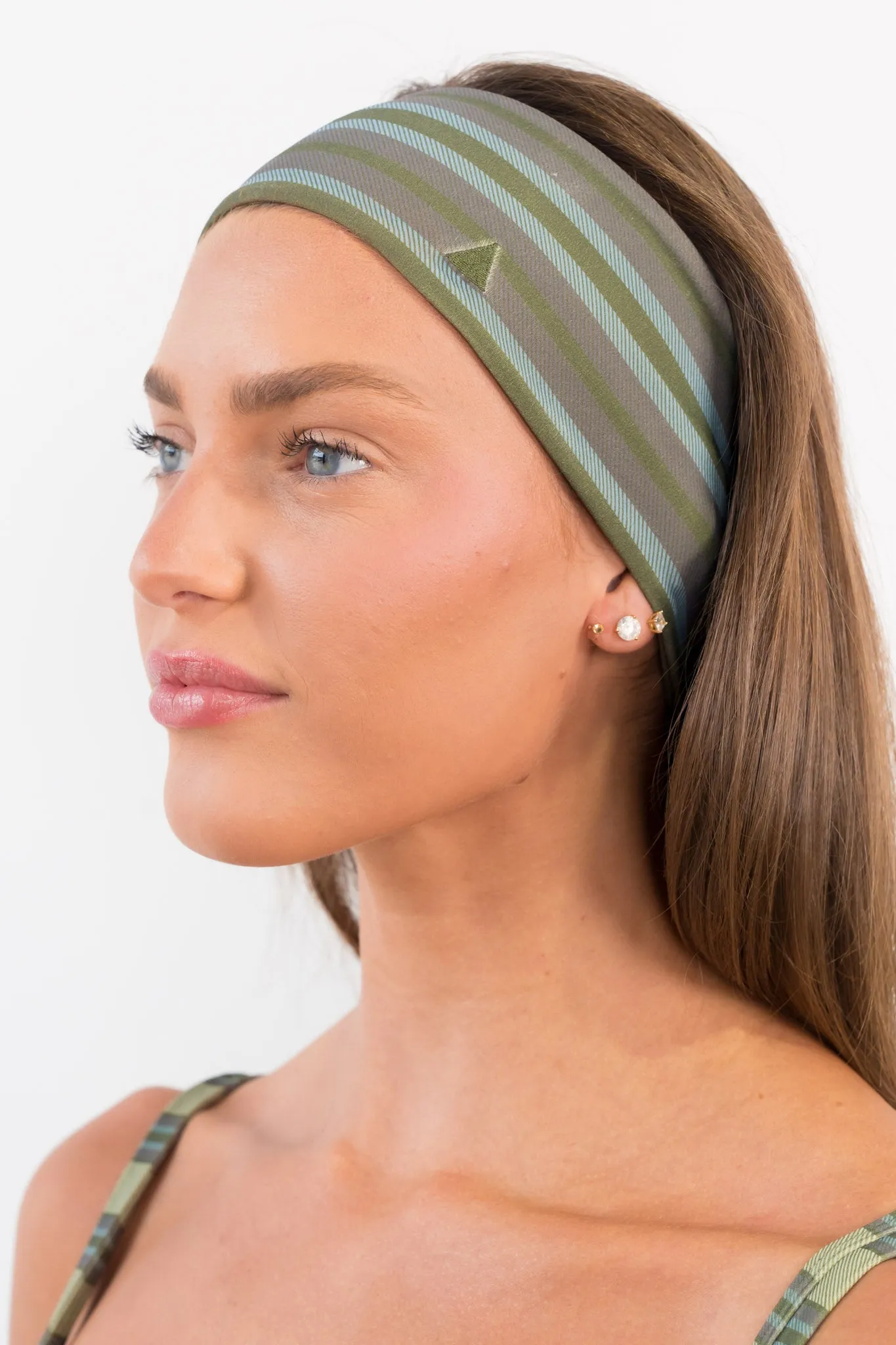 Cloud II™ Headband - Olive Stripe sold by Balance Athletica product image thumbnail 5