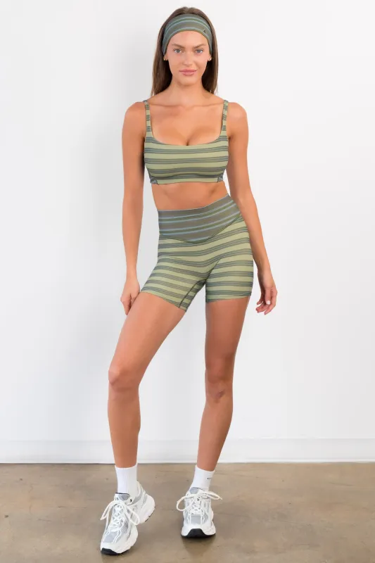 Cloud II™ Volley Short - Olive Stripe sold by Balance Athletica