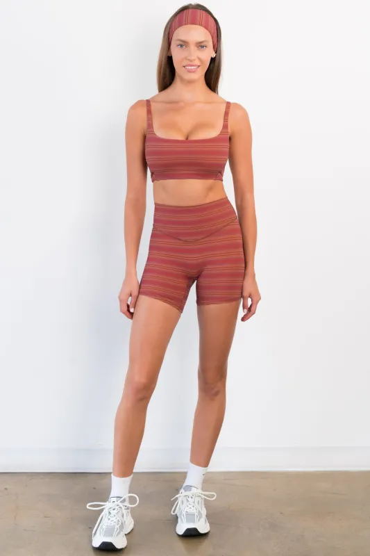 Cloud II™ Volley Short - Cinnamon Stripe sold by Balance Athletica