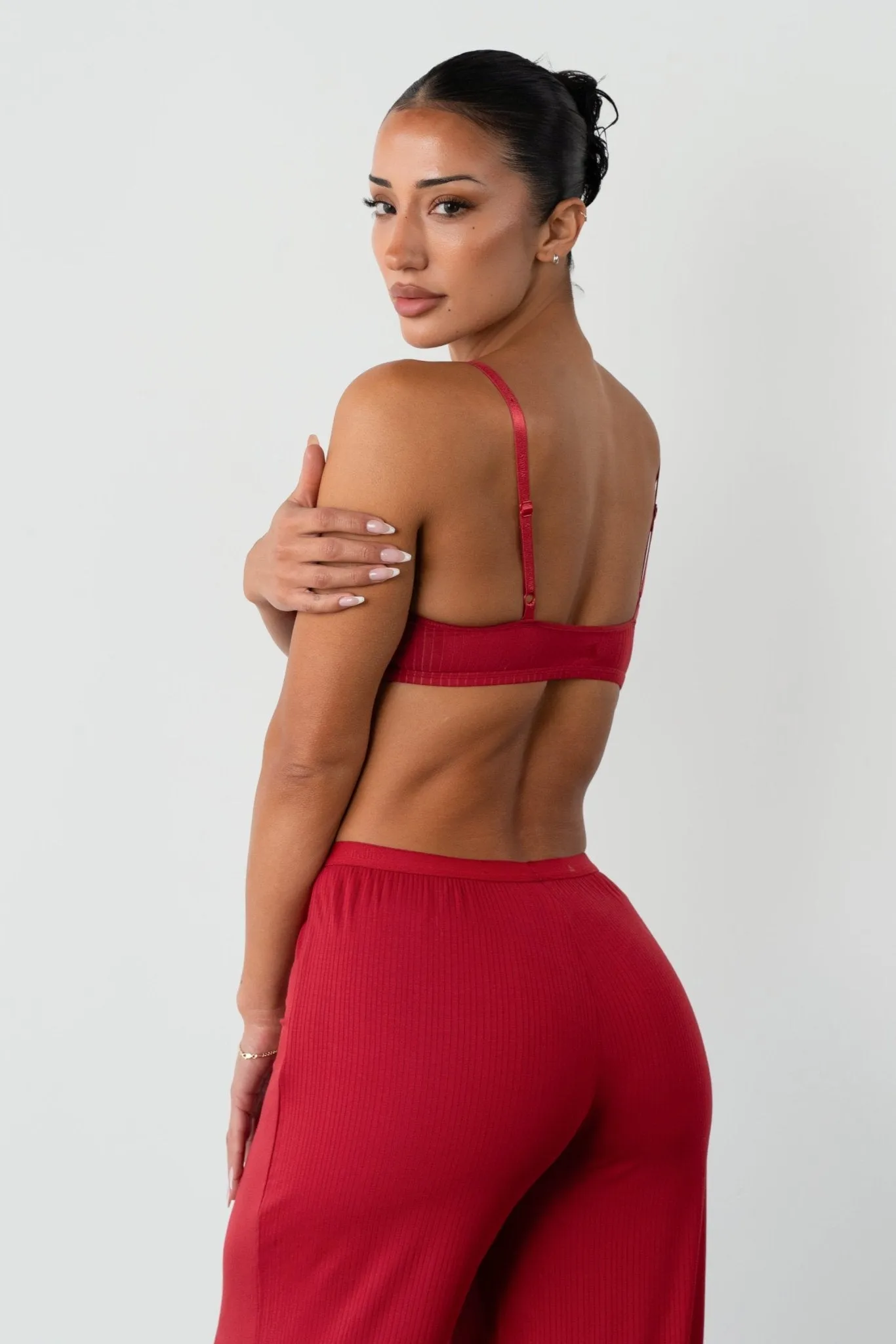 Vitality Float Rib V Bralette - Crimson sold by Balance Athletica product image thumbnail 4