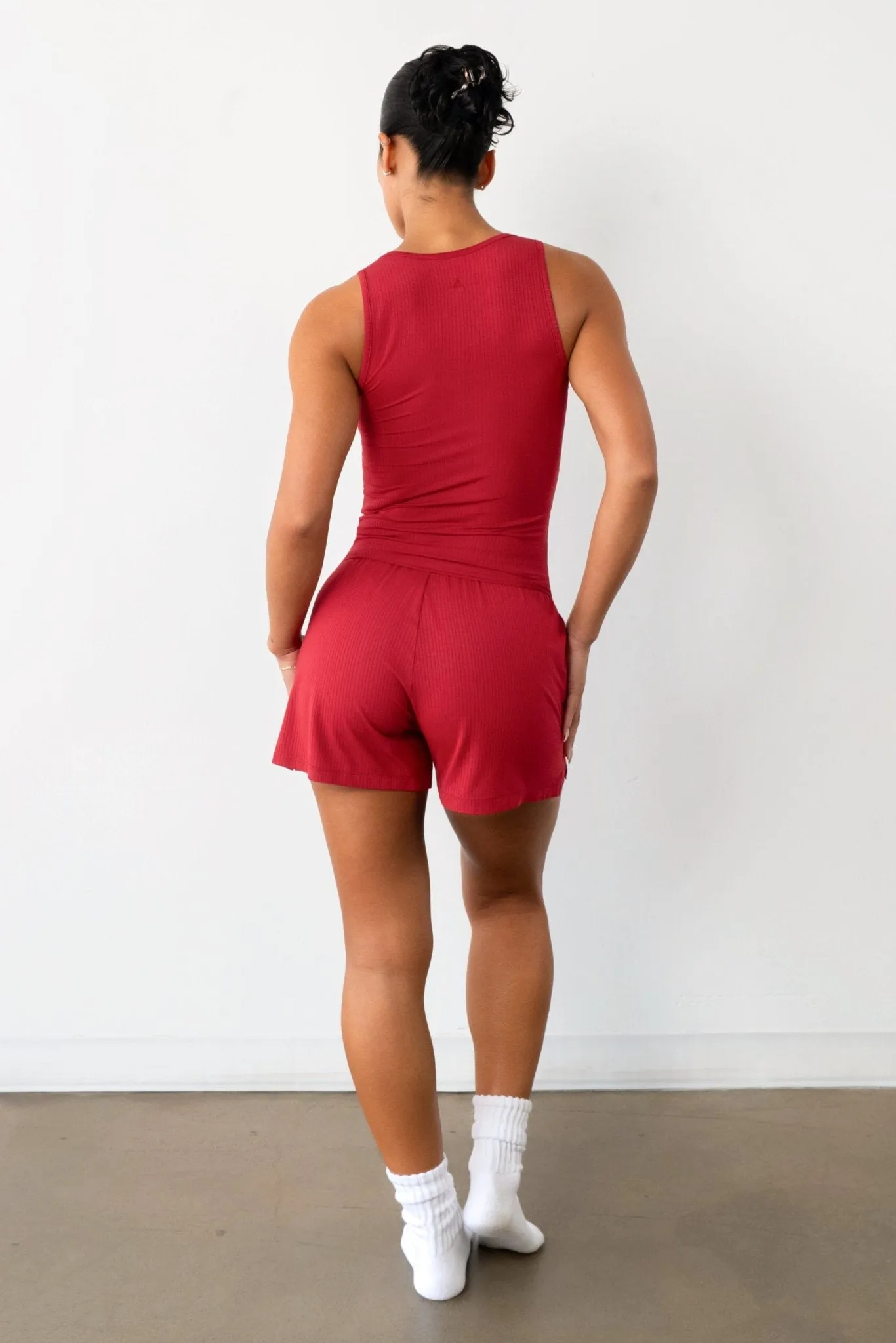 Vitality Float Rib Boxer Short - Crimson sold by Balance Athletica product image thumbnail 4
