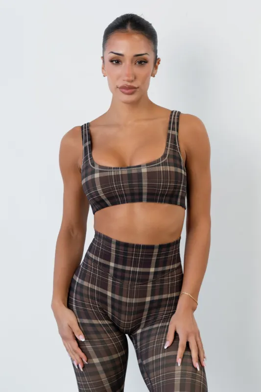 Cloud II™ U Bra - Espresso Plaid made by Vitality