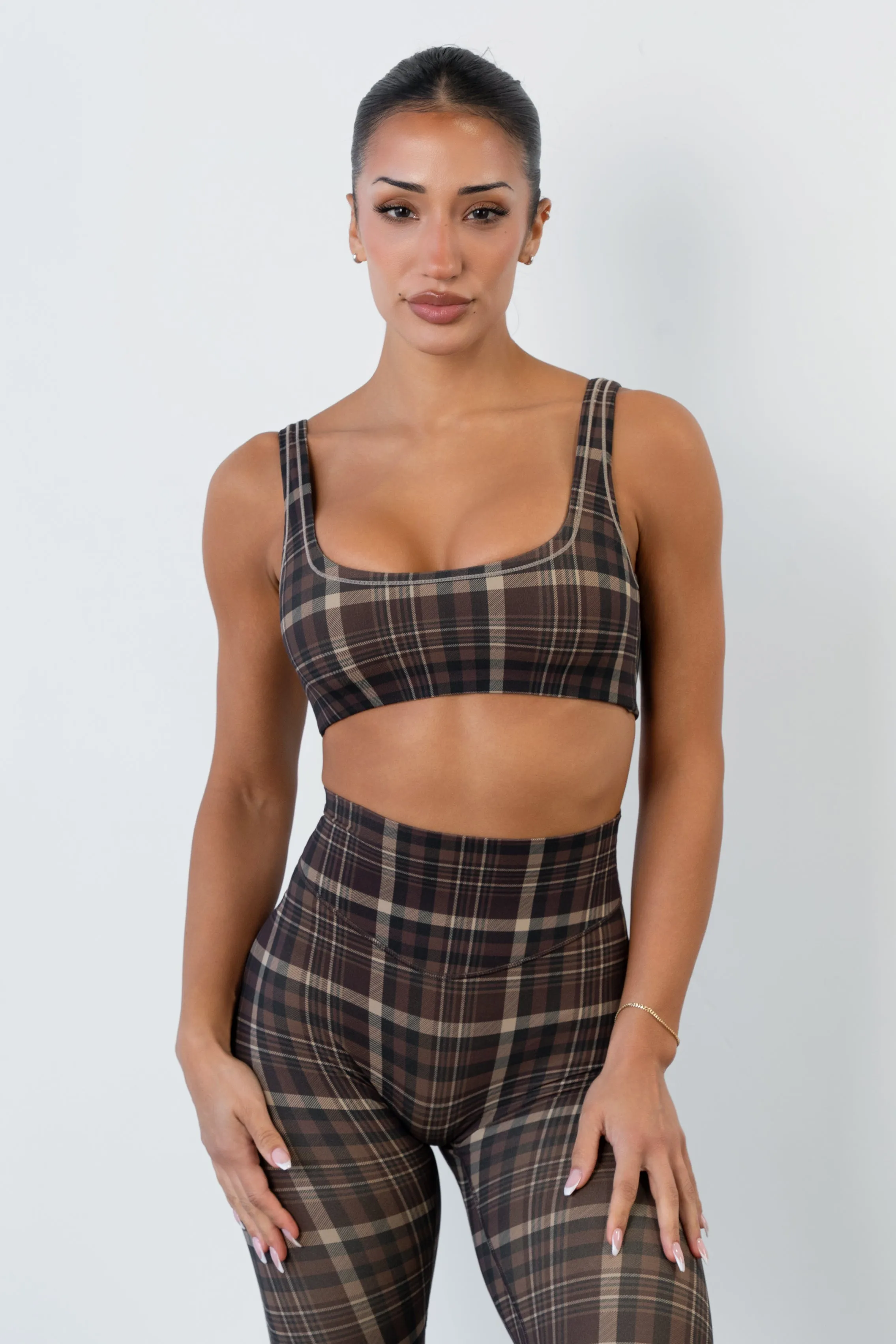 Cloud II™ U Bra - Espresso Plaid sold by Balance Athletica