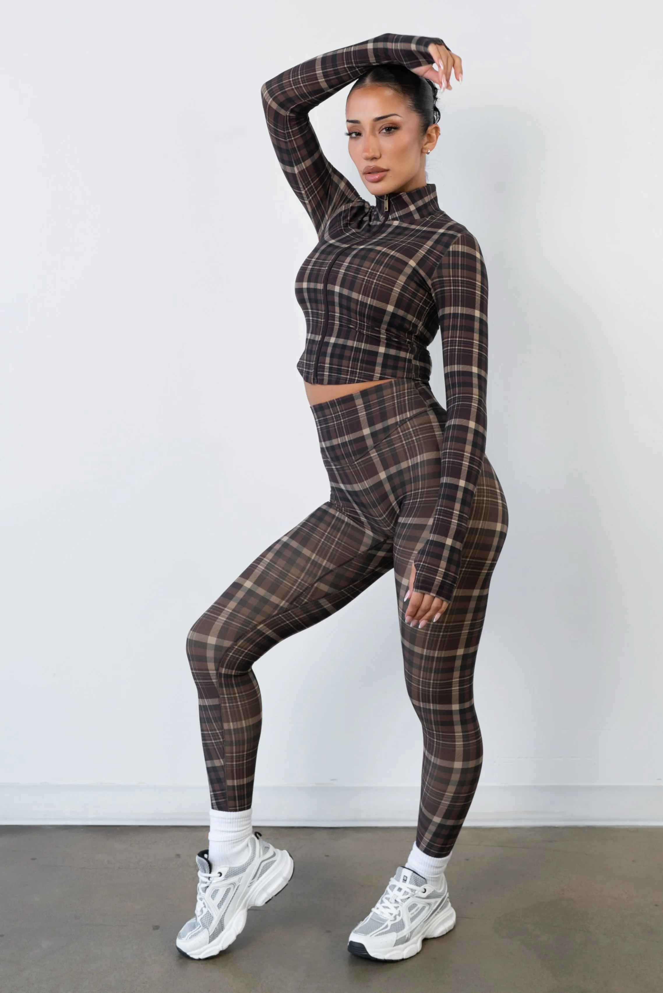 Cloud II™ Jacket - Espresso Plaid sold by Balance Athletica product image thumbnail 5