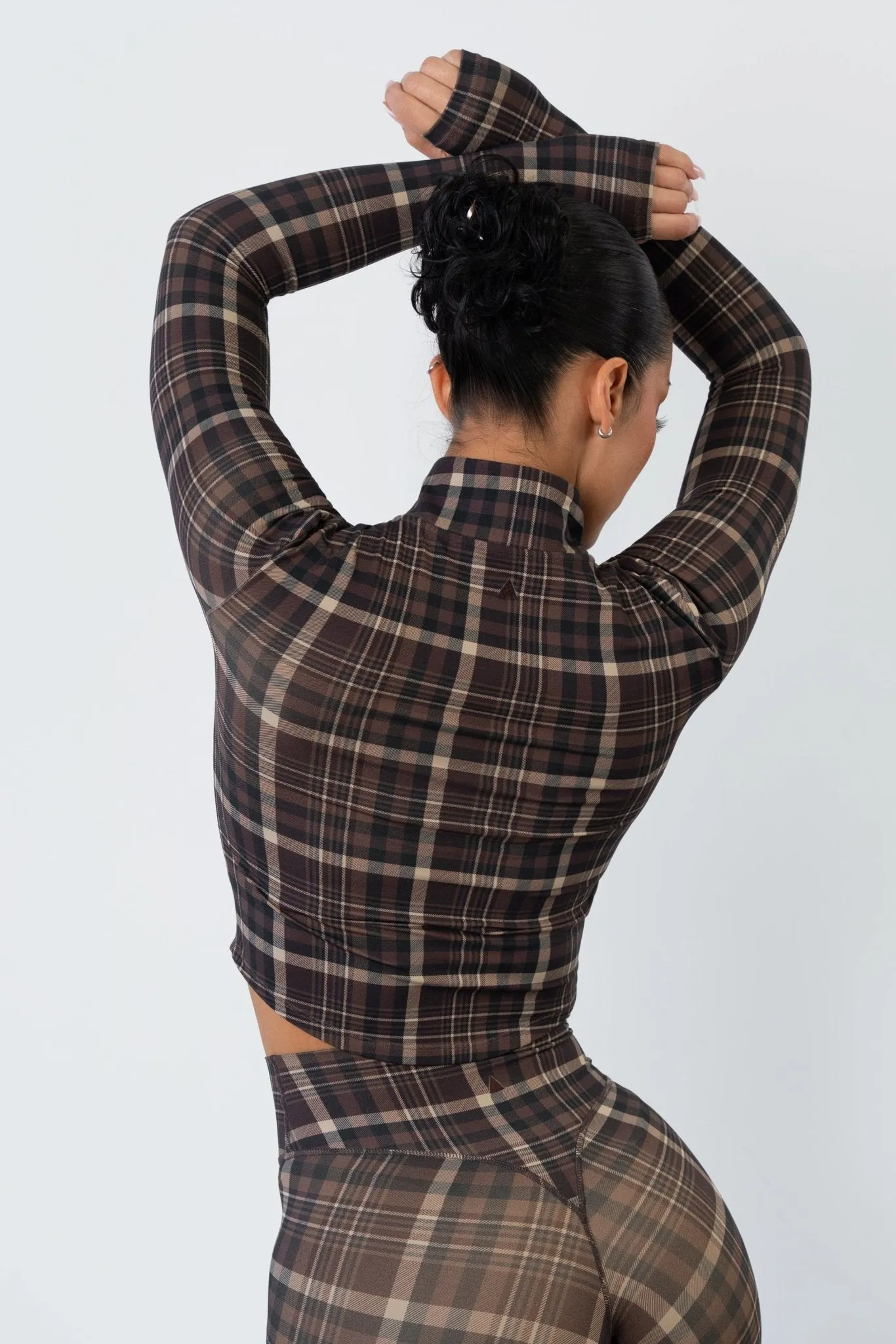 Cloud II™ Jacket - Espresso Plaid sold by Balance Athletica product image thumbnail 2