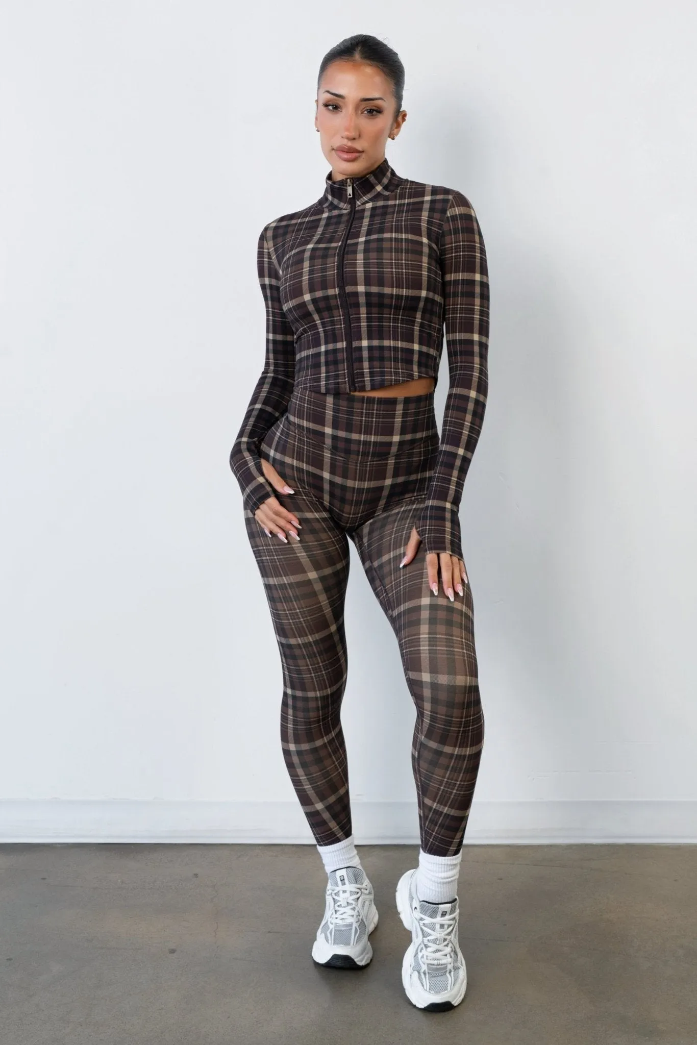 Cloud II™ Jacket - Espresso Plaid sold by Balance Athletica product image thumbnail 4