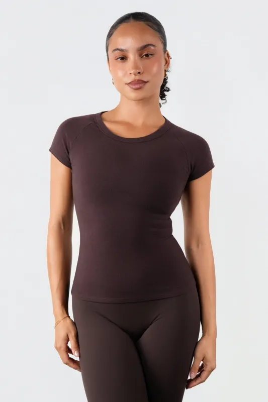 Vitality Basis® Raglan Tee - Espresso made by Vitality