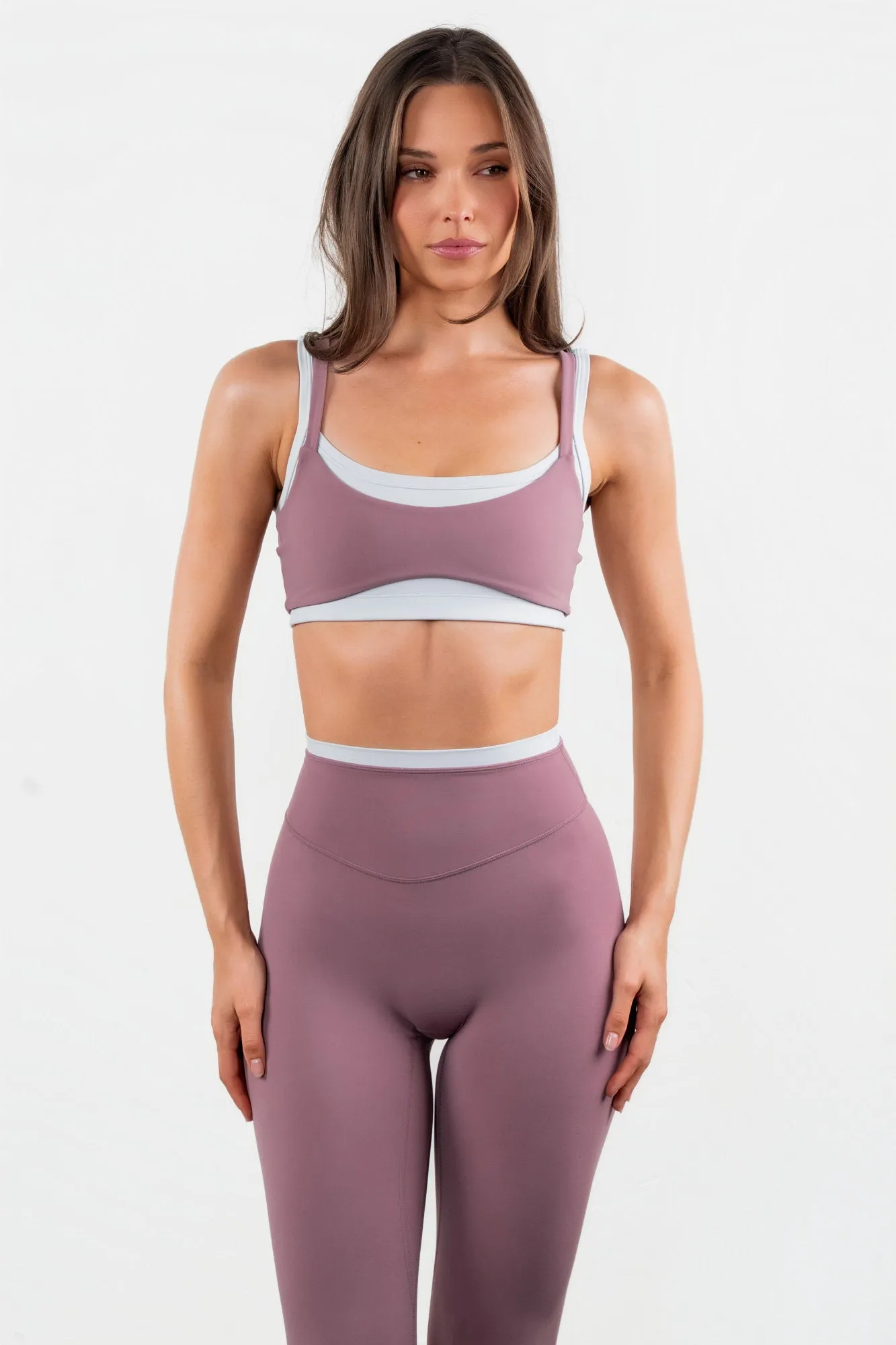Cloud II™ Layered Bra - Earthy Plum sold by Balance Athletica product image thumbnail 2