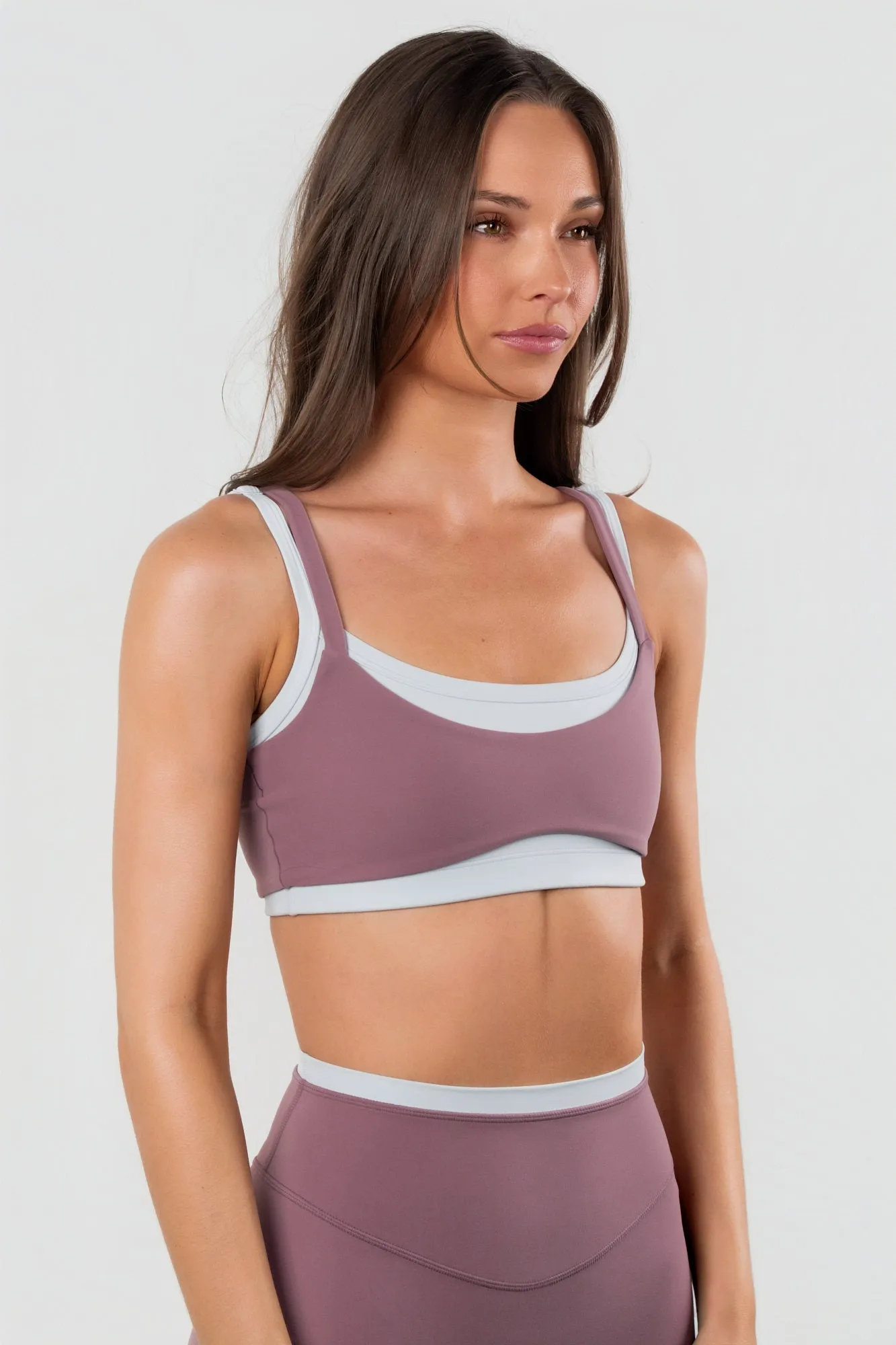 Cloud II™ Layered Bra - Earthy Plum sold by Balance Athletica product image thumbnail 5
