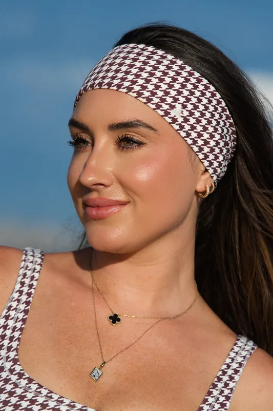 Cloud II® Headband - Fudge Houndstooth made by Vitality