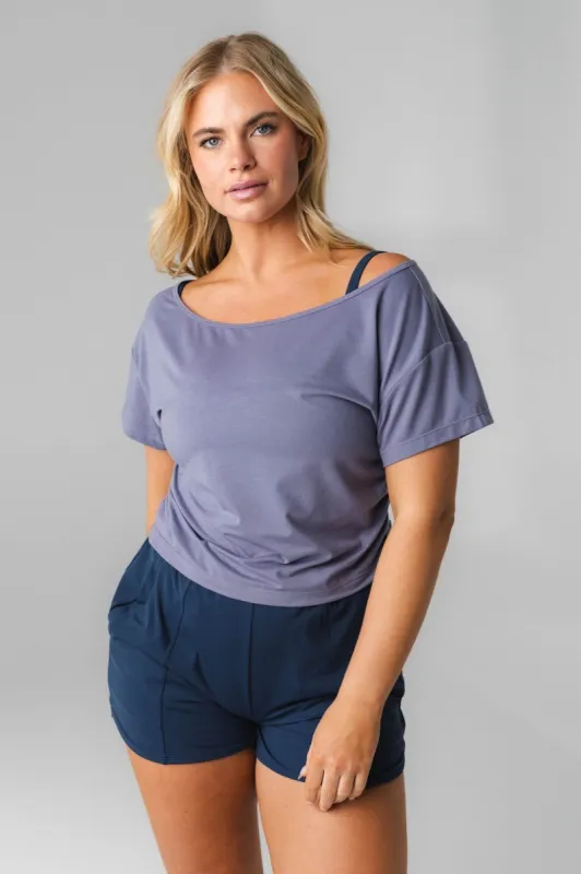 Vitality Versa Slouch Tee - True - Revitalized sold by Balance Athletica