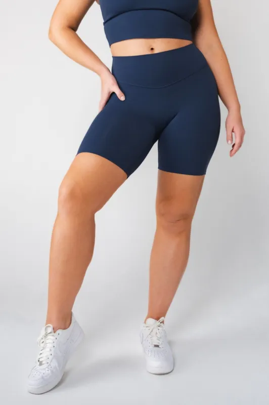 Cloud II™ Biker Short - Navy - Revitalized sold by Balance Athletica