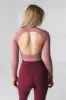 Vitality Synergy® Open Back Long Sleeve - Rose sold by Balance Athletica