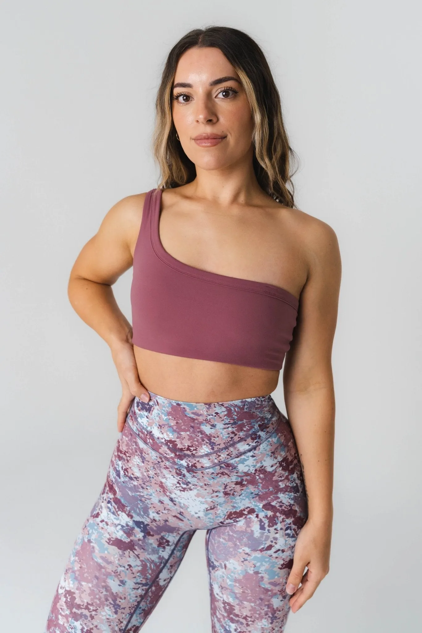 Cloud II™ Asym Bra - Mauve sold by Balance Athletica