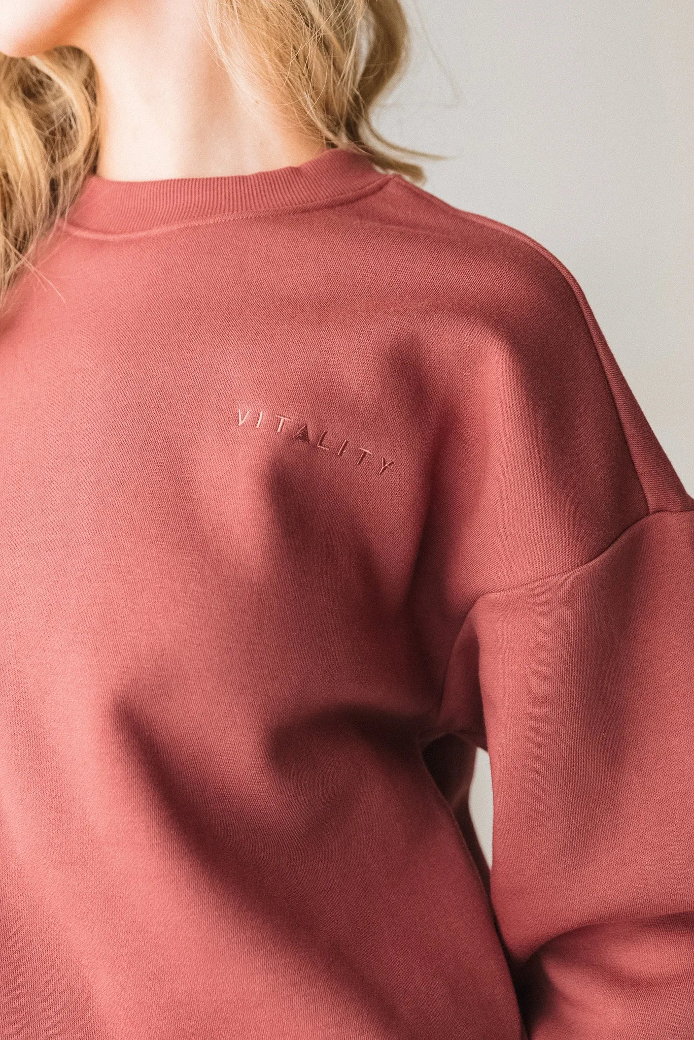 Vitality Cozy® Uni Crew - Rosewood sold by Balance Athletica product image thumbnail 4