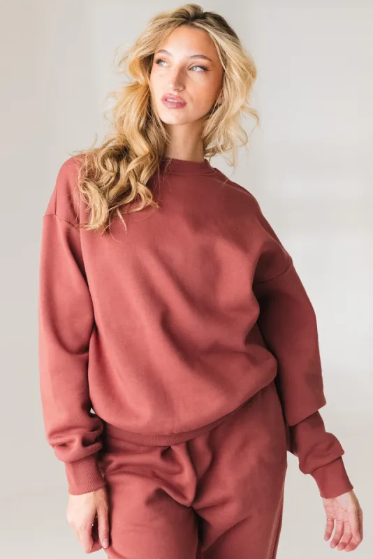 Vitality Cozy® Uni Crew - Rosewood sold by Balance Athletica