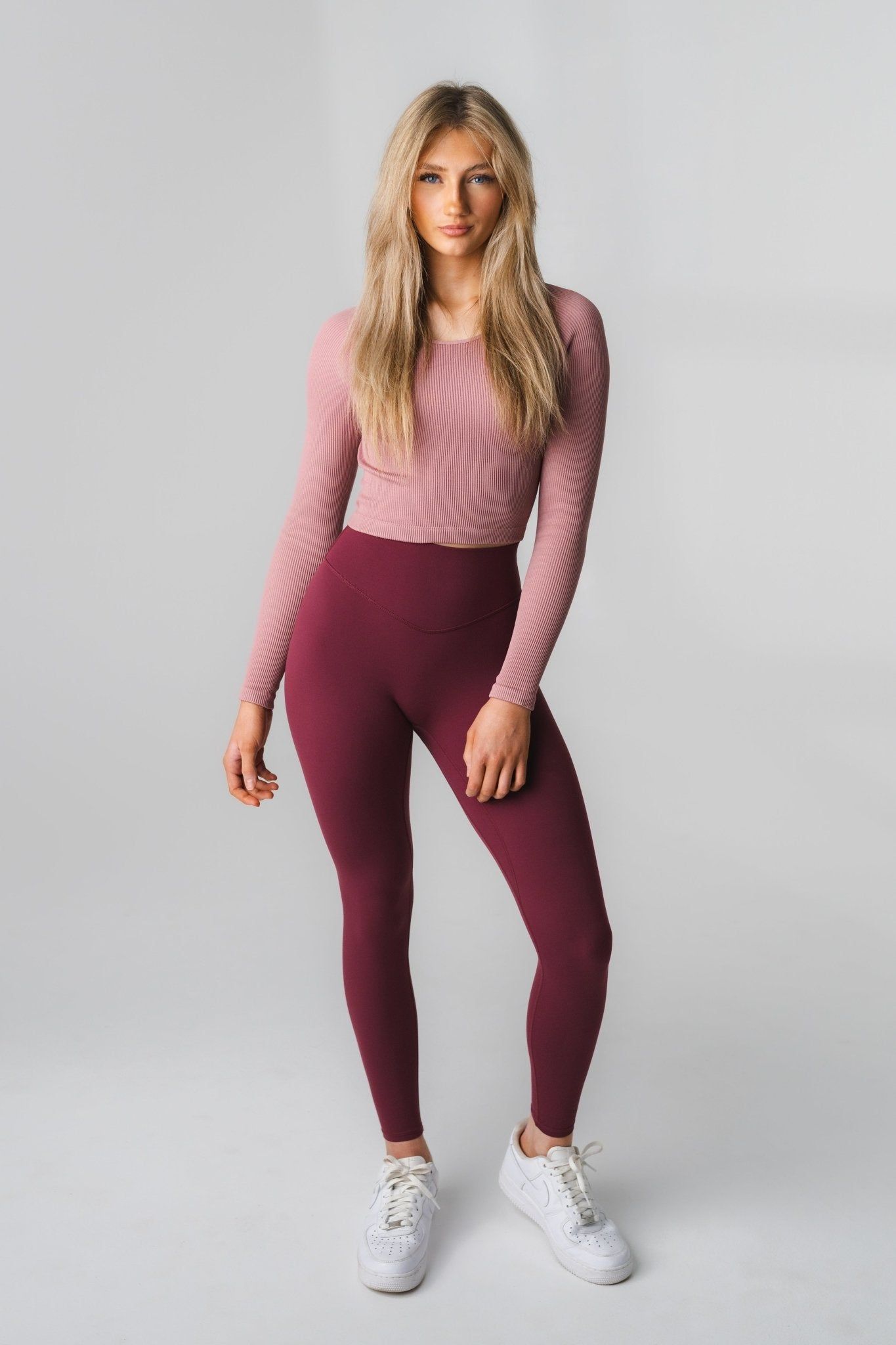 Synergy Open Back Long Sleeve - Rose - Revitalized sold by Balance Athletica product image thumbnail 5