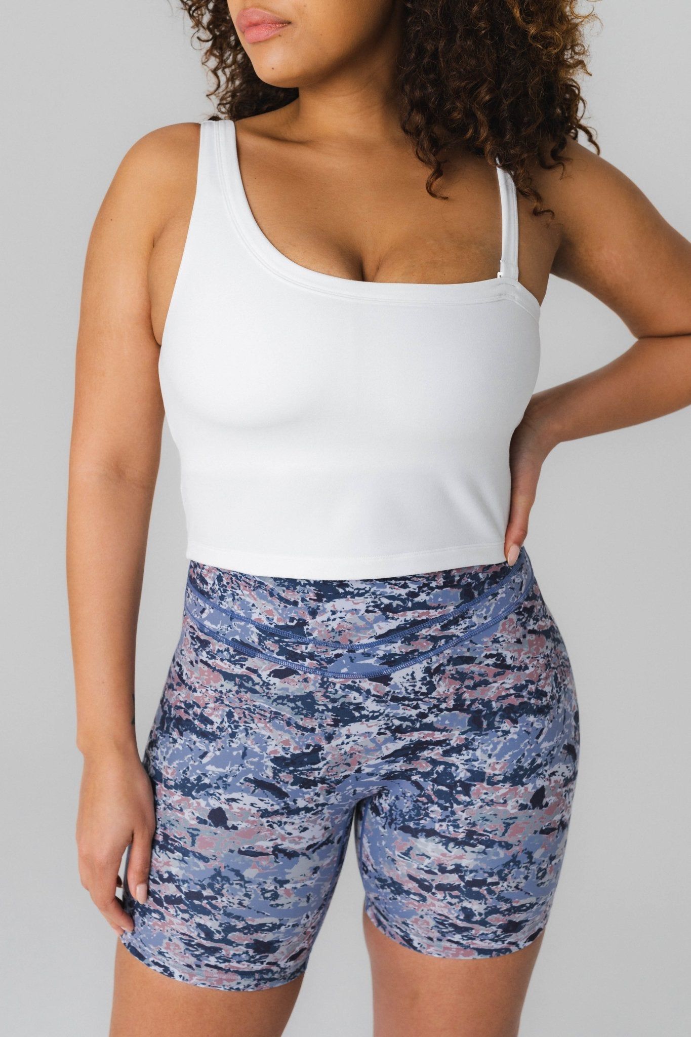 Cloud II Asym Tank - Snow - Revitalized sold by Balance Athletica product image thumbnail 3