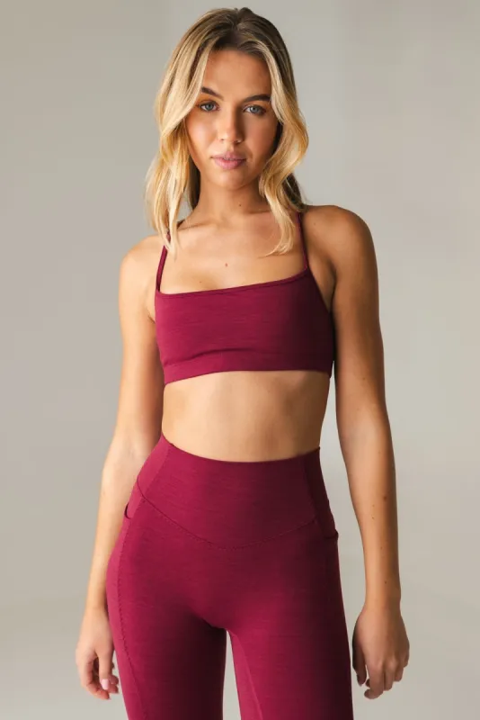 Vitality Daydream® Stitch Racer Bra - Burgundy Vineyard sold by Balance Athletica