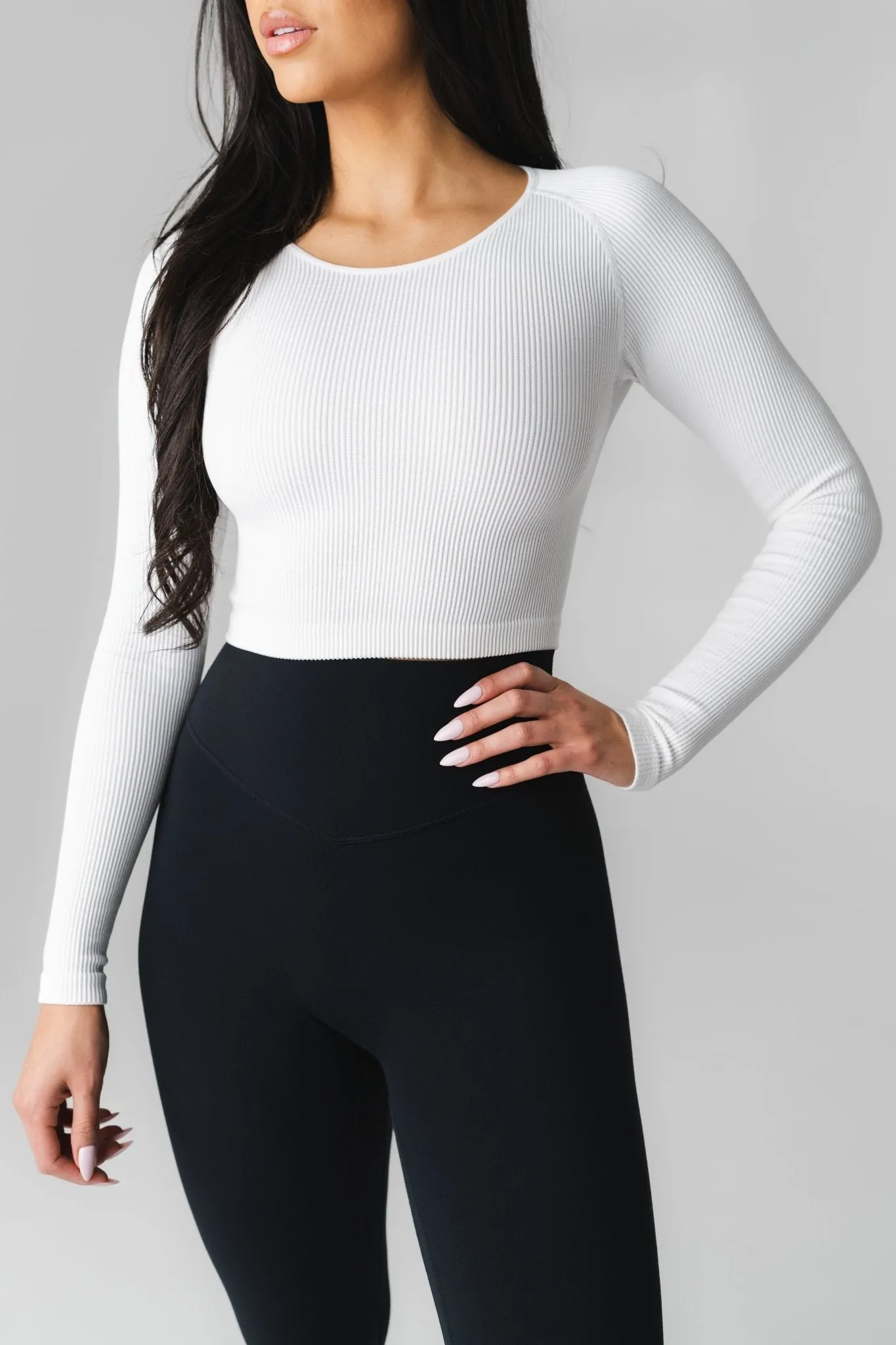 Vitality Synergy® Open Back Long Sleeve - Snow sold by Balance Athletica product image thumbnail 3