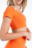 Cloud II™ V Cropped Tee - Peach sold by Balance Athletica