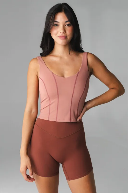 Cloud II™ Corset Tank - Terracotta Contrast sold by Balance Athletica