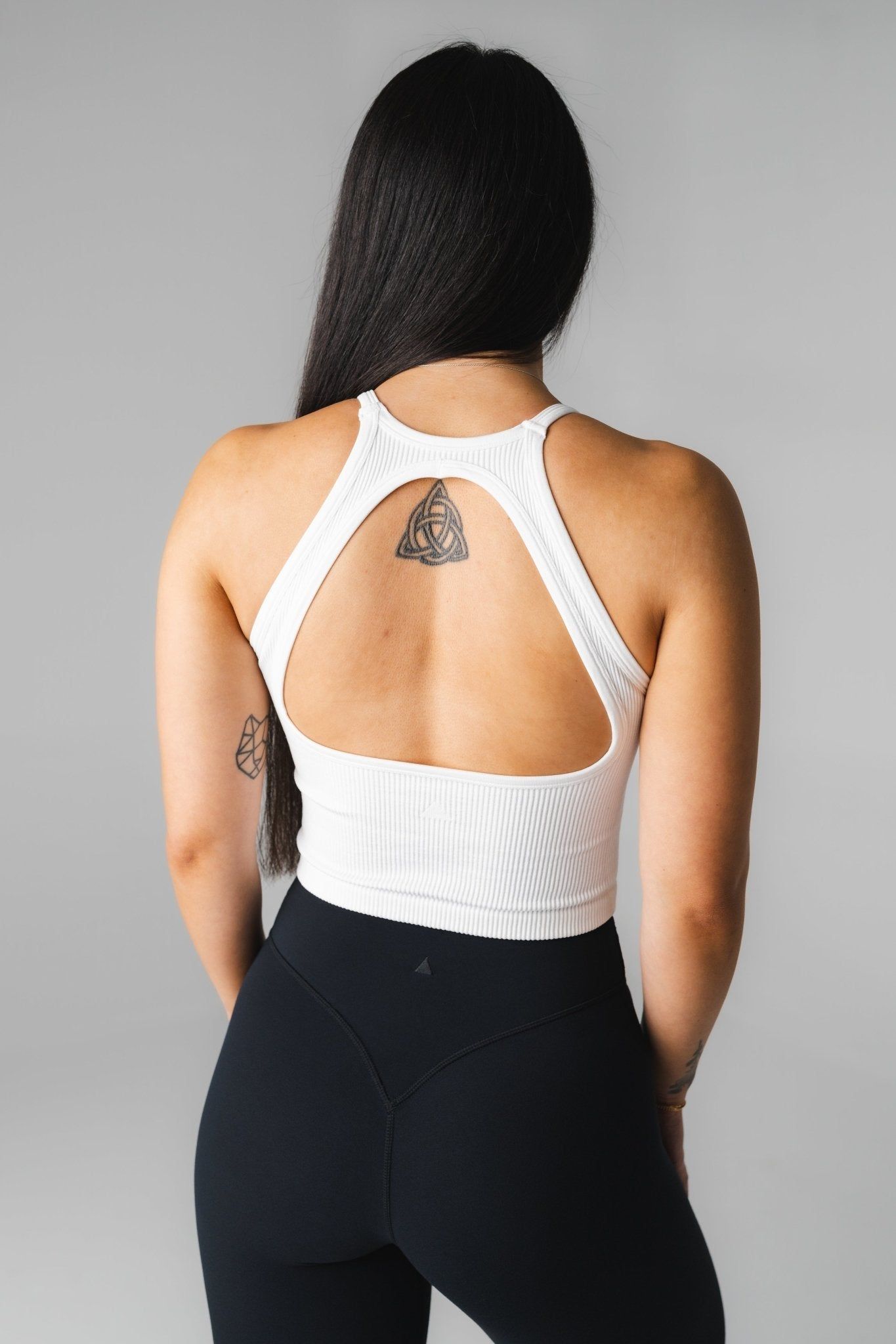 Vitality Synergy Open Back Tank - Snow - Revitalized sold by Balance Athletica product image thumbnail 4