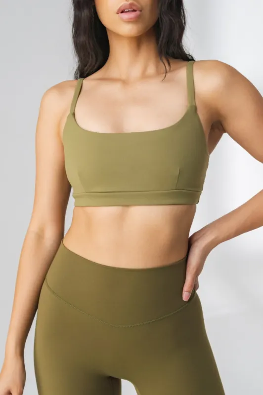 The Ignite Bra - Olive sold by Balance Athletica