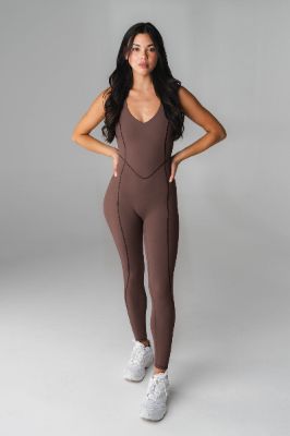 Cloud II™ X Jumpsuit - Cocoa Contrast  - Revitalized sold by Balance Athletica