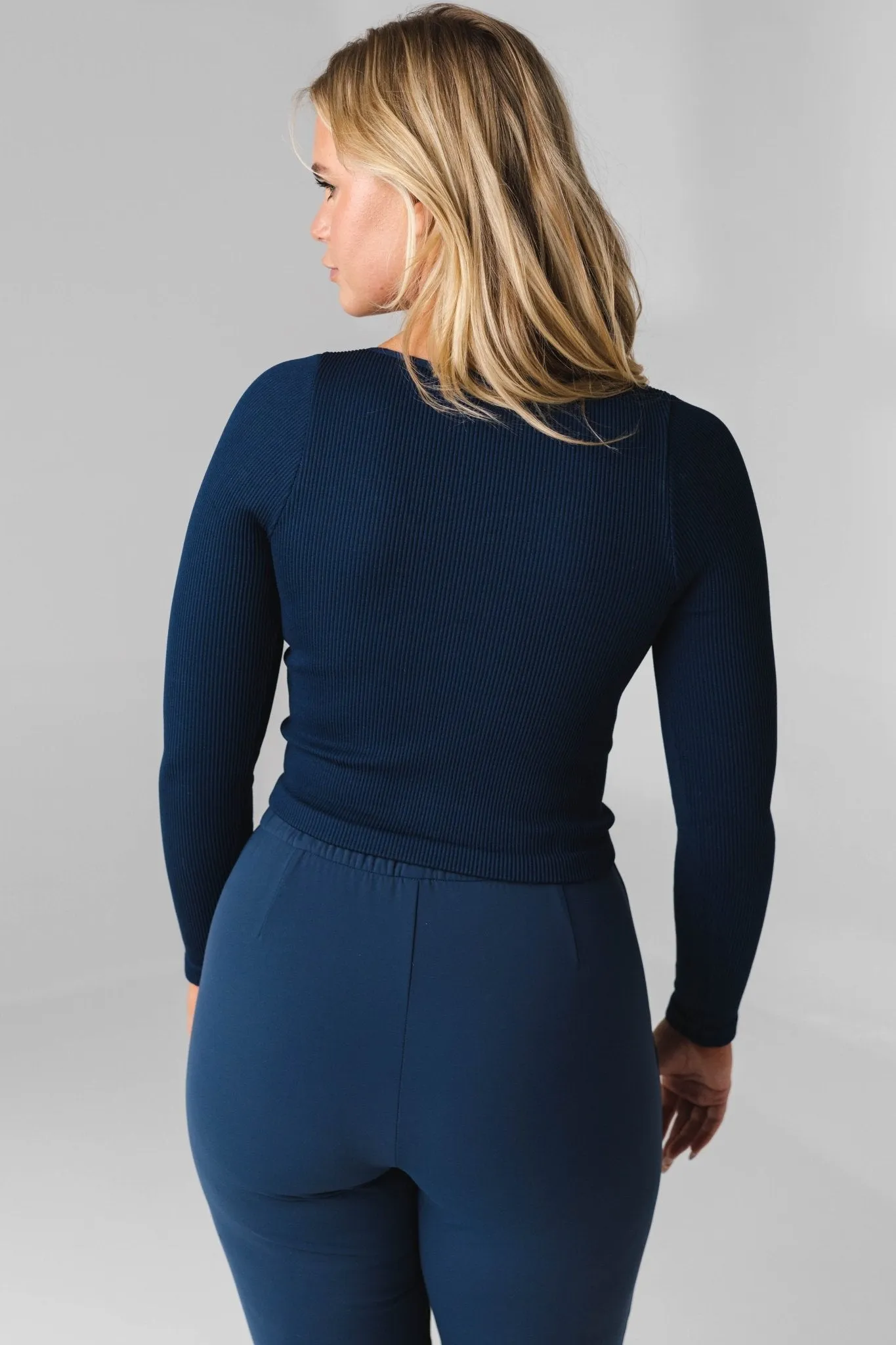 Vitality Synergy® V Long Sleeve - Navy sold by Balance Athletica product image thumbnail 4
