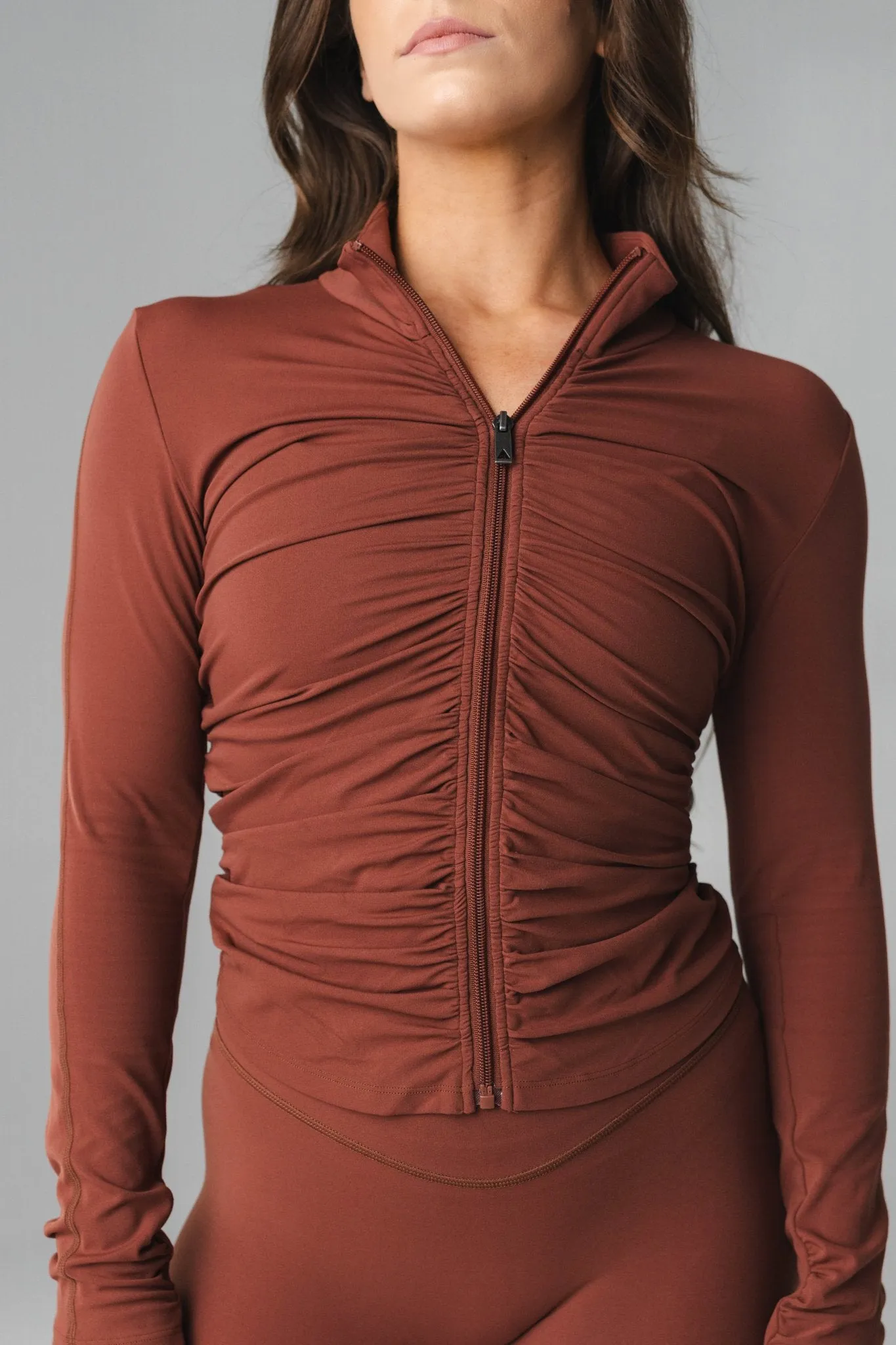 Cloud II™ Gather Jacket - Cinnamon sold by Balance Athletica product image thumbnail 3