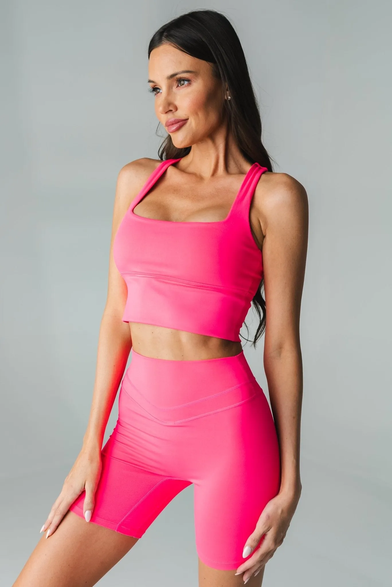 Vitality Pulse® Racer Longline - Neon Pink sold by Balance Athletica product image thumbnail 4