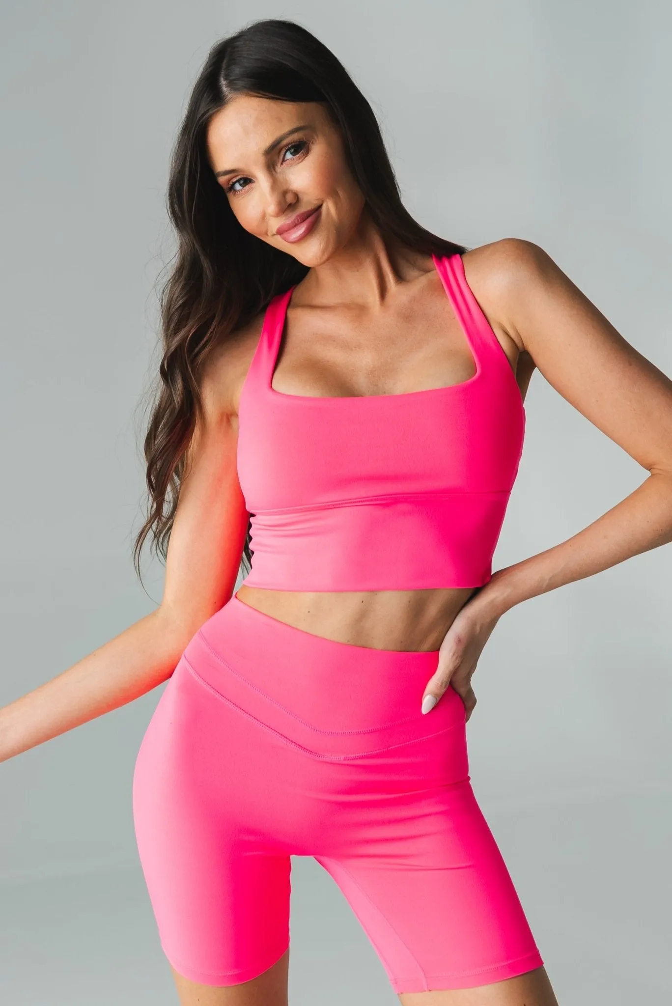 Vitality Pulse® Racer Longline - Neon Pink sold by Balance Athletica