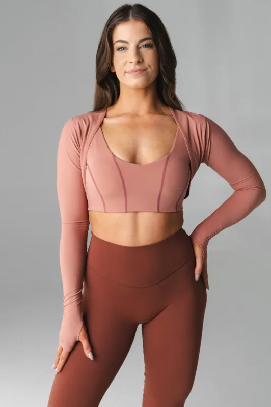 Cloud II™ Shrug - Terracotta Contrast sold by Balance Athletica