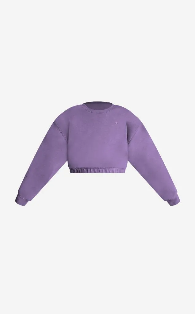 Vitality Cozy® Crop Crew - Violet sold by Balance Athletica product image thumbnail 2