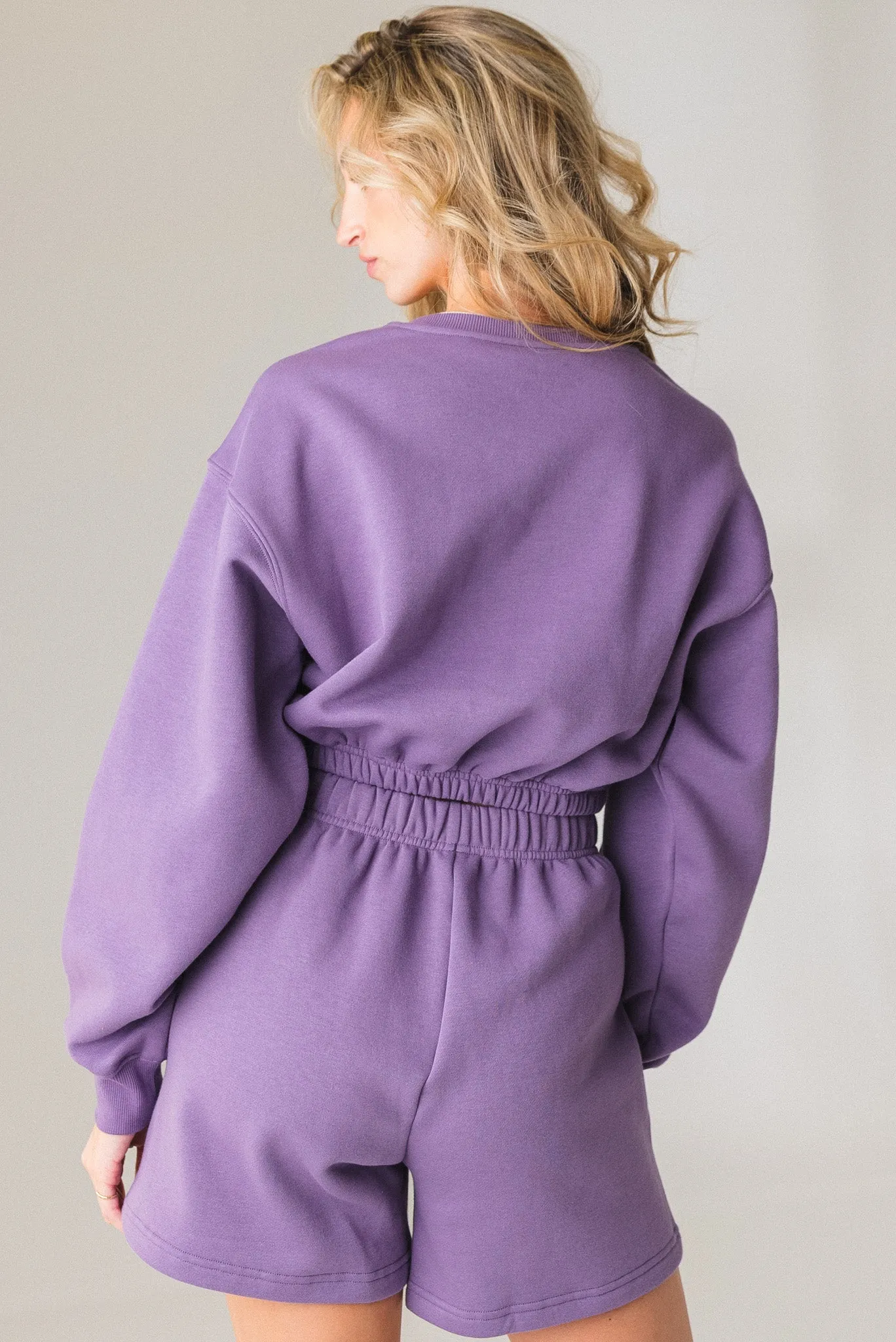 Vitality Cozy® Crop Crew - Violet sold by Balance Athletica product image thumbnail 3