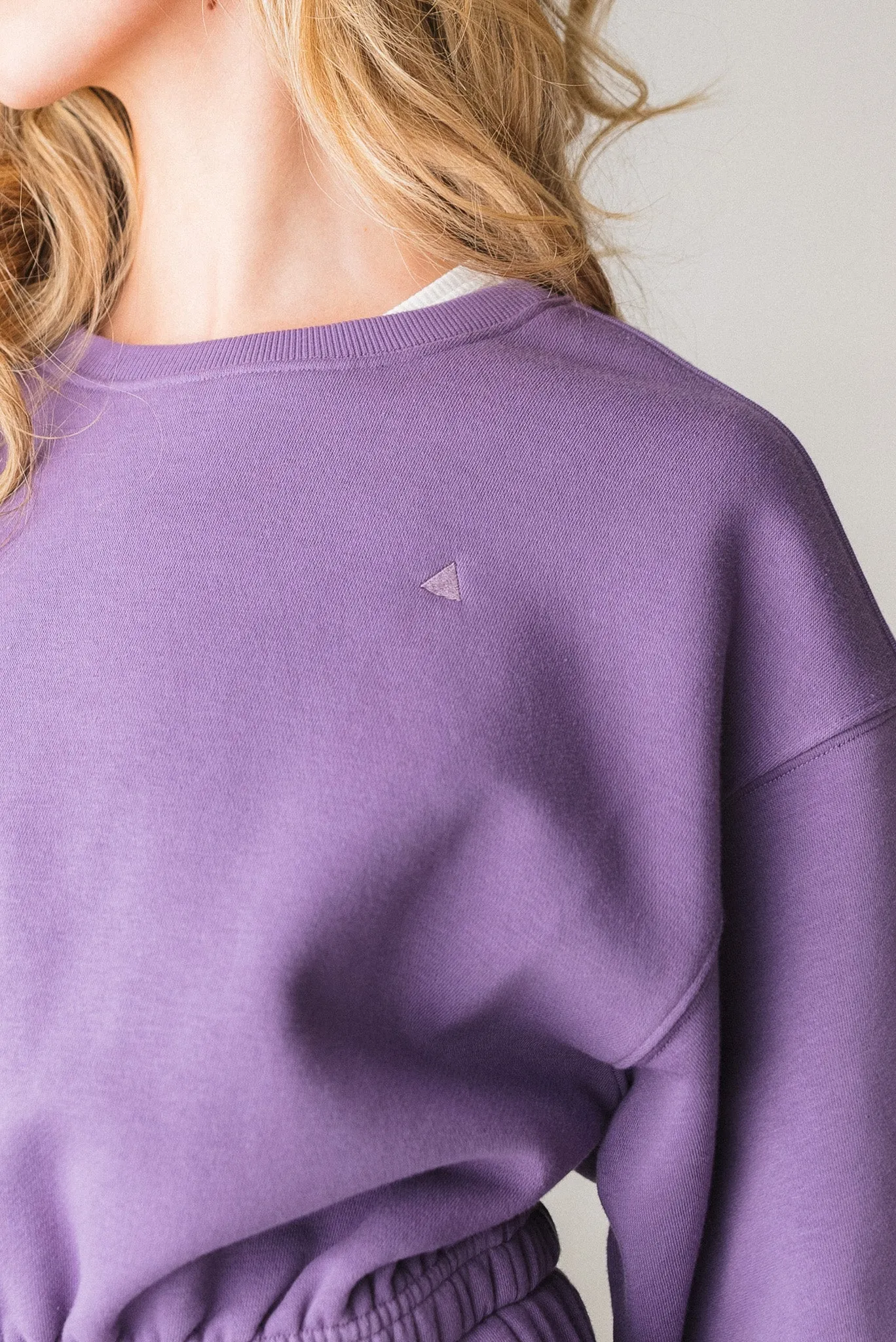 Vitality Cozy® Crop Crew - Violet sold by Balance Athletica product image thumbnail 4