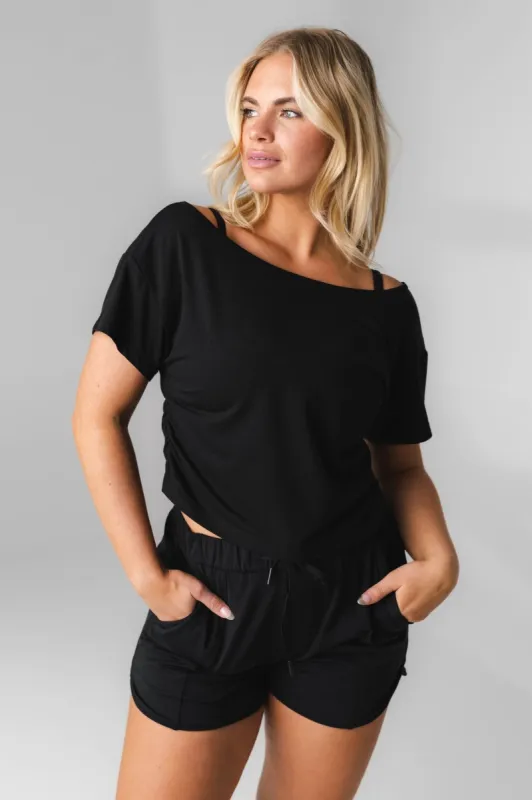 Vitality Versa®  Slouch Tee - Midnight sold by Balance Athletica