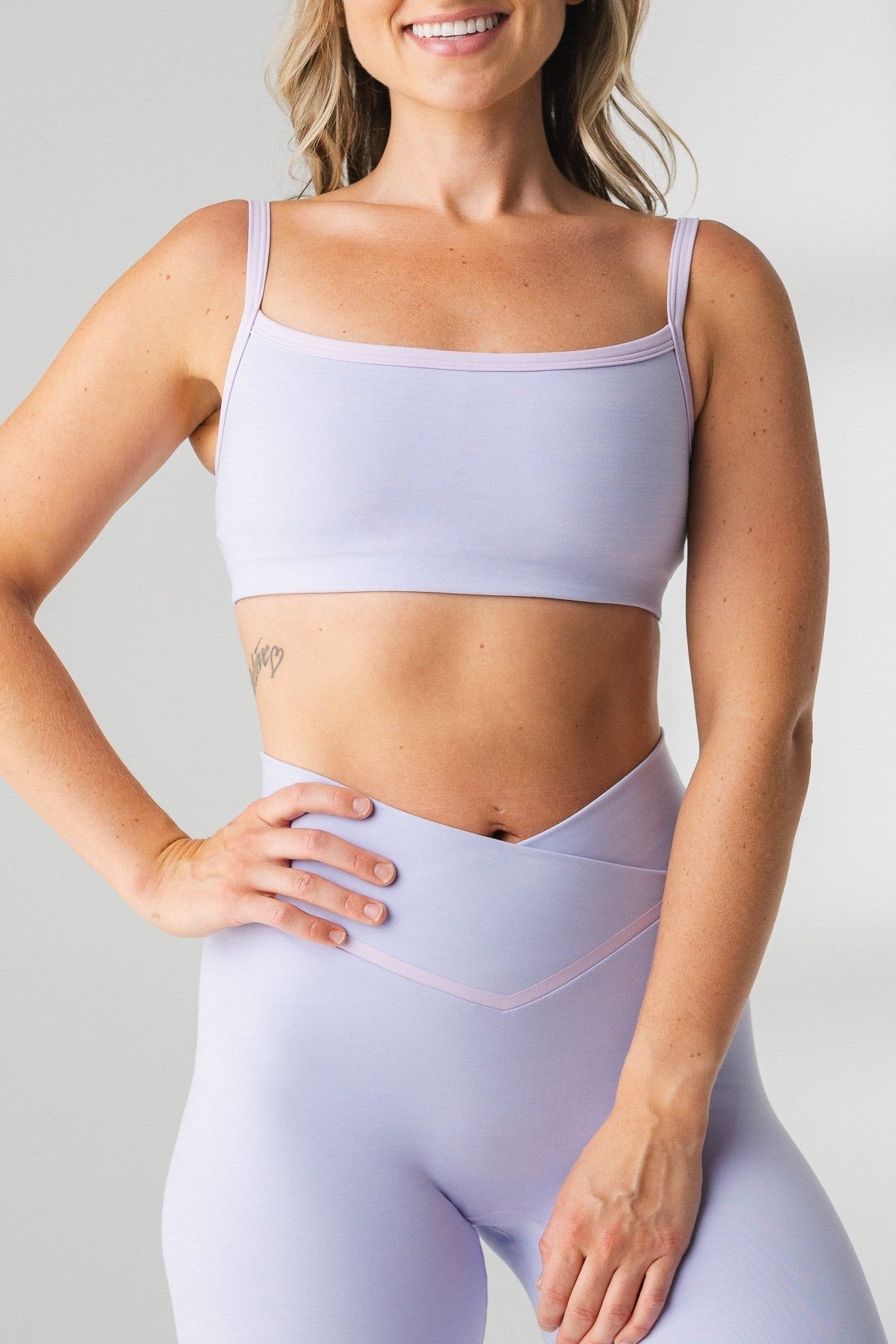 Daydream Square Bra - Lilac Marl - Revitalized sold by Balance Athletica product image thumbnail 2